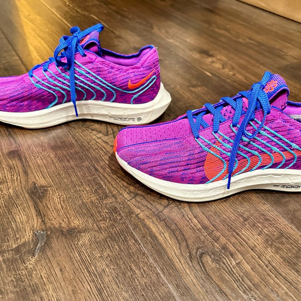 Nike Zoom X Vibrant Purple Sneakers with Blue Highlights